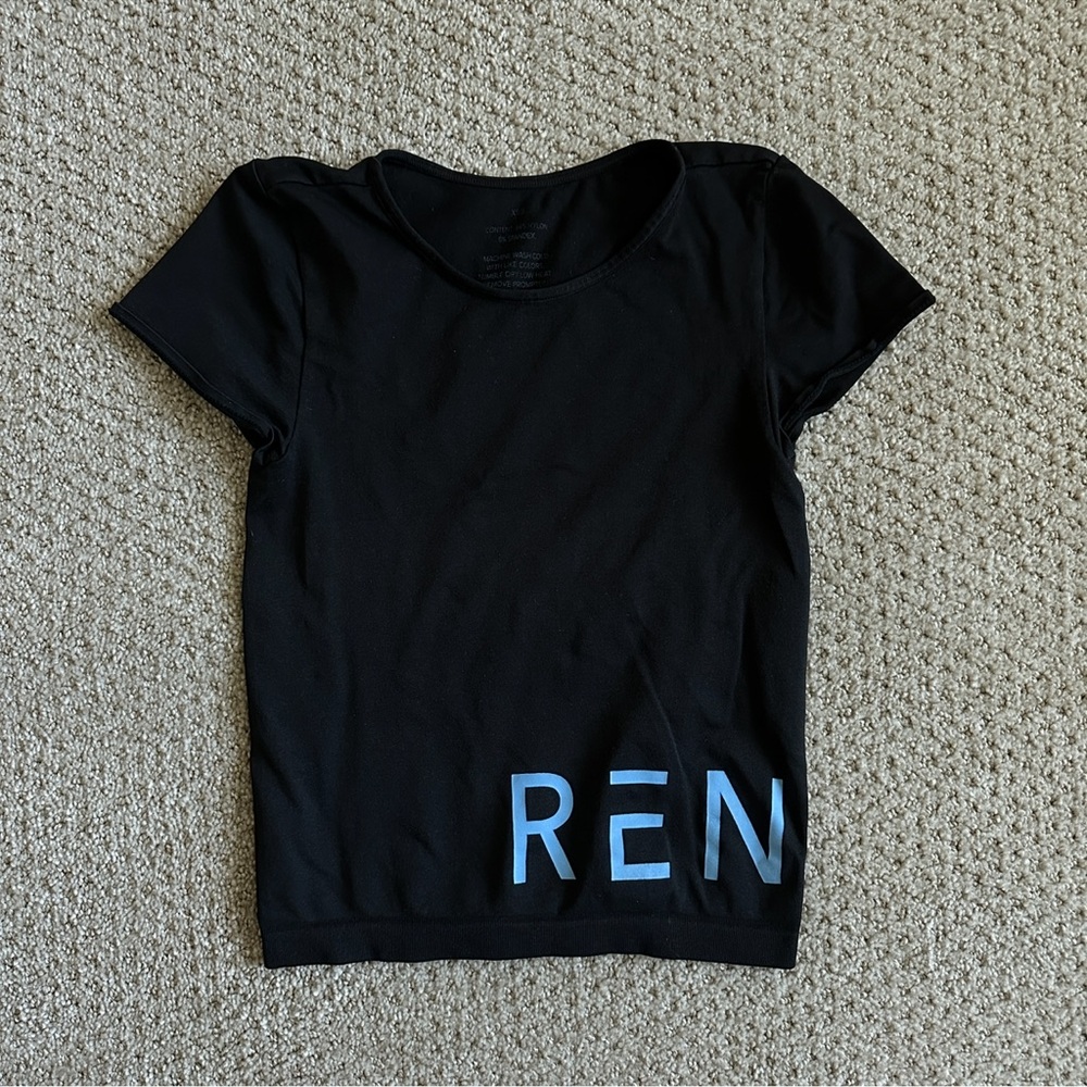 Ren Active Crop Tee – Black